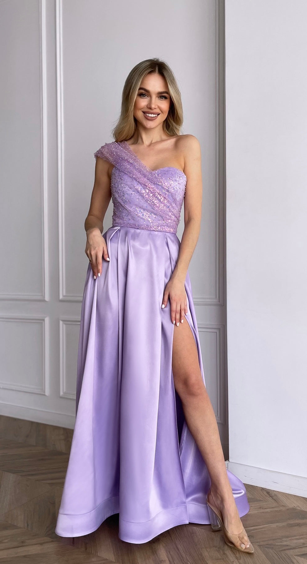 Elegant Formal Asymmetrical Maxi Dress