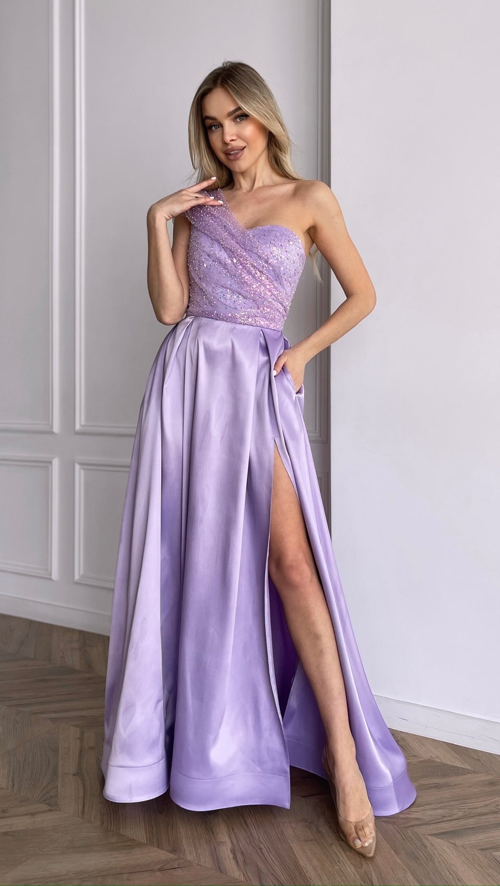 Elegant Formal Asymmetrical Maxi Dress