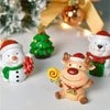 Christmas Series Craft Resin Animal Party Creative Mini Christma Tree Old Girl Kids Cute Gift Home Decoration Supplies Decor