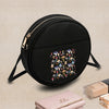 Women’s Mushroom-Print Zip-Up Shoulder Bag