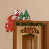 Christmas 2D Wooden Ornament Christmas Party Decoration Xmas Santa Claus Snowman Pendants New Year Gift Party Decorations