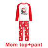Santa Claus Costume Christmas Pajama Set Fall and Winter Long-Sleeve Top and Long Pant Couple Casual Loungewear Christmas Pajama