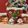 Christmas Series Craft Resin Animal Party Creative Mini Christma Tree Old Girl Kids Cute Gift Home Decoration Supplies Decor