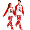 Santa Claus Costume Christmas Pajama Set Fall and Winter Long-Sleeve Top and Long Pant Couple Casual Loungewear Christmas Pajama