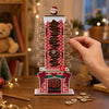 Christmas Wooden Chimney Advent Calendar 24 Days Countdown Ornament Santa Claus Decoration Tabletop Holiday Home Decoration