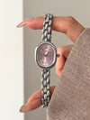 Women’s Oval Numberless Quartz Bracelet Watch