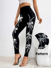 Women’s High-Waisted Bow Rhinestone Leggings
