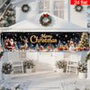 Merry Christmas Santa Claus Snowman Banner Xmas Party Decorations Yard Garden Decor Backdrops Photo Booth Props Party Supplies