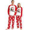 Santa Claus Costume Christmas Pajama Set Fall and Winter Long-Sleeve Top and Long Pant Couple Casual Loungewear Christmas Pajama