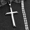 JYTF Gold-Tone Stainless Steel Cross Pendant Necklace