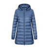 Women’s Zip-Up Down Jacket with Detachable Hood
