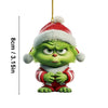 Creative Grinch Christmas Tree Decoration Green Hanging Ornament Cartoon Pendants Craft Holiday Thanksgiving Home Party Birthday