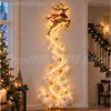 Christmas Magic Trail Wall Light-LED Glowing Christmas Scene Wall Decoration,Santa Sleigh Reindeer Hanging Decoration for Party