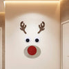 Christmas Felt Santa Snowman Door Window Stickers Wall Decals Xmas Party Background Decor New Year Indoor Home Hanging Ornament