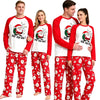 Santa Claus Costume Christmas Pajama Set Fall and Winter Long-Sleeve Top and Long Pant Couple Casual Loungewear Christmas Pajama