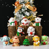 Christmas Series Craft Resin Animal Party Creative Mini Christma Tree Old Girl Kids Cute Gift Home Decoration Supplies Decor