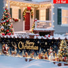Merry Christmas Santa Claus Snowman Banner Xmas Party Decorations Yard Garden Decor Backdrops Photo Booth Props Party Supplies