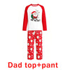 Santa Claus Costume Christmas Pajama Set Fall and Winter Long-Sleeve Top and Long Pant Couple Casual Loungewear Christmas Pajama
