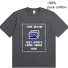 Custom-Made Men's T-Shirts Are Suitable for Team Gatherings, Gyms, and Sports Cotton Round-Neck Short-Sleeved Shirts