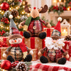 Christmas Dolls Tree Decor Standing Santa, Snowman and Reindeer Figurines for Home Decor Birthday Gifts Merry Christmas