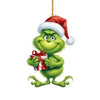 Creative Grinch Christmas Tree Decoration Green Hanging Ornament Cartoon Pendants Craft Holiday Thanksgiving Home Party Birthday