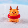 Christmas Resin Miniature Figurines Ornamnet Cartoon Santa Claus Elk Snowman Statues Decoration Micro Landscape Party Favors