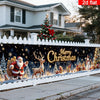 Merry Christmas Santa Claus Snowman Banner Xmas Party Decorations Yard Garden Decor Backdrops Photo Booth Props Party Supplies
