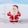 Christmas Resin Miniature Figurines Ornamnet Cartoon Santa Claus Elk Snowman Statues Decoration Micro Landscape Party Favors