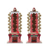 Christmas Wooden Chimney Advent Calendar 24 Days Countdown Ornament Santa Claus Decoration Tabletop Holiday Home Decoration