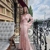 Women’s Long-Sleeve Pleated Midi Dress
