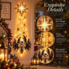 Christmas，Bethlehem Star of Faith, Lighted Nativity Wall Decor,Glowing Christmas Hanging Ornament, LED Lights for Indoor Gift