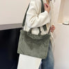 IMYOK z1132 Women’s Corduroy Tote with Adjustable Strap