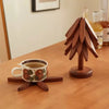 Christmas Tree Insulation Mat Solid Wood Dining Table Coaster Anti Scalding Mat Pot Mat Creative Personalized Home Decoration