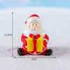 Christmas Resin Miniature Figurines Ornamnet Cartoon Santa Claus Elk Snowman Statues Decoration Micro Landscape Party Favors