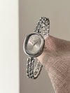 Women’s Oval Numberless Quartz Bracelet Watch