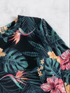 Women’s Floral High-Neck Backless Long-Sleeve Swimsuit