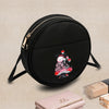 Women’s Mushroom-Print Zip-Up Shoulder Bag