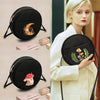 Women’s Mushroom-Print Zip-Up Shoulder Bag
