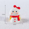 Christmas Resin Miniature Figurines Ornamnet Cartoon Santa Claus Elk Snowman Statues Decoration Micro Landscape Party Favors