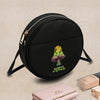 Women’s Mushroom-Print Zip-Up Shoulder Bag