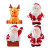 Christmas Resin Miniature Figurines Ornamnet Cartoon Santa Claus Elk Snowman Statues Decoration Micro Landscape Party Favors