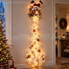 Christmas Magic Trail Wall Light-LED Glowing Christmas Scene Wall Decoration,Santa Sleigh Reindeer Hanging Decoration for Party