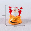 Christmas Resin Miniature Figurines Ornamnet Cartoon Santa Claus Elk Snowman Statues Decoration Micro Landscape Party Favors