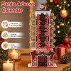 Christmas Wooden Chimney Advent Calendar 24 Days Countdown Ornament Santa Claus Decoration Tabletop Holiday Home Decoration