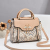 T0255 Women’s PU Zip-Up Handbag with Patchwork Styling