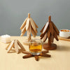Christmas Tree Insulation Mat Solid Wood Dining Table Coaster Anti Scalding Mat Pot Mat Creative Personalized Home Decoration