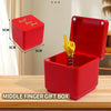 Christmas Interesting Prank Gift Middle Finger In Box Christmas Box Funny Creative Gifts Office Desk Decoration Home Decoration