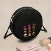Women’s Mushroom-Print Zip-Up Shoulder Bag