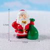 Christmas Resin Miniature Figurines Ornamnet Cartoon Santa Claus Elk Snowman Statues Decoration Micro Landscape Party Favors