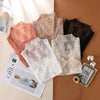 Sexy Women Mesh T-Shirts Transparent Lace Blouse Long Sleeve See Through Tops For Women Bottoming Shirt Sheer Tees Body Crop Top